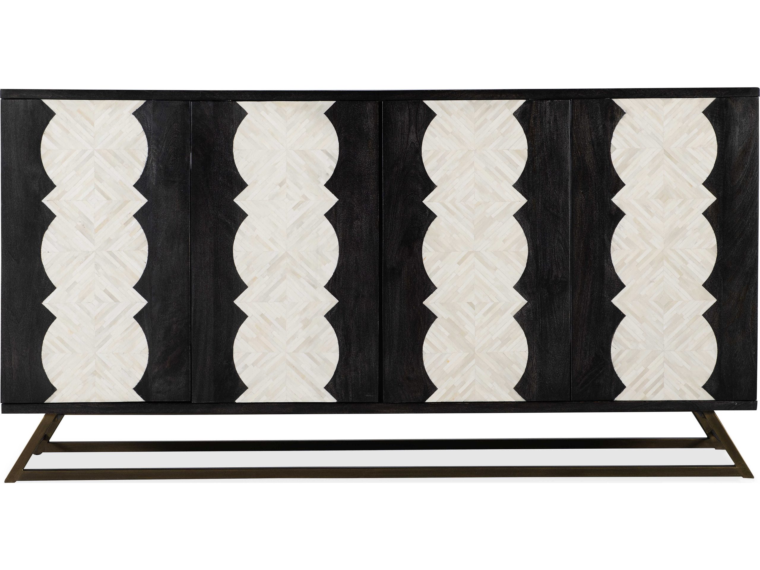 Hooker Furniture Commerce And Market Moroccan 72" Mango Wood Black Bone ... for The Evolution of Accent Furniture Through the Lens of Hooker's Commerce & Market Line