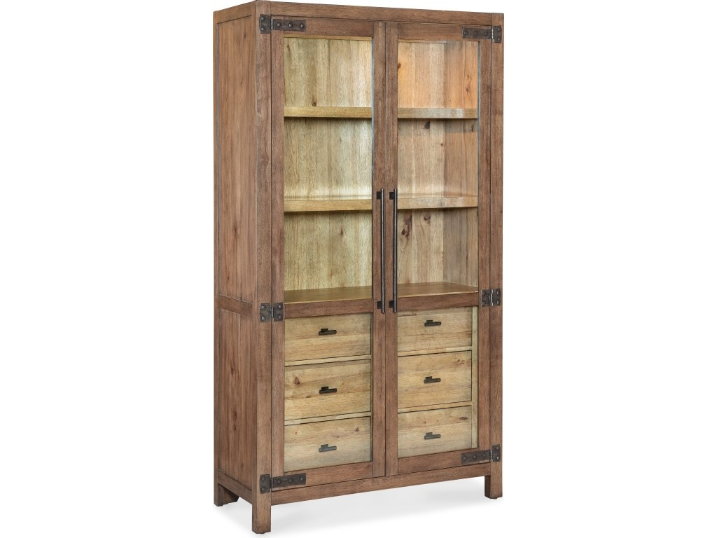 Hooker Furniture Vineyard Row Display Cabinet Furniture Dining Room ... throughout Hooker Furniture 6952-90010 Vineyard Row 50"W 5 Drawer Cedar And - Sonoma /