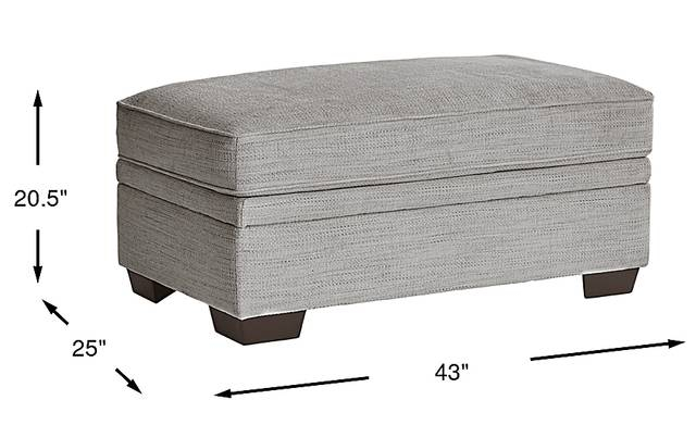 Hutchinson Gray Polyester Fabric Ottoman | Rooms To Go pertaining to Understanding the Versatile Role of Hutch Ottomans in Modern Interiors