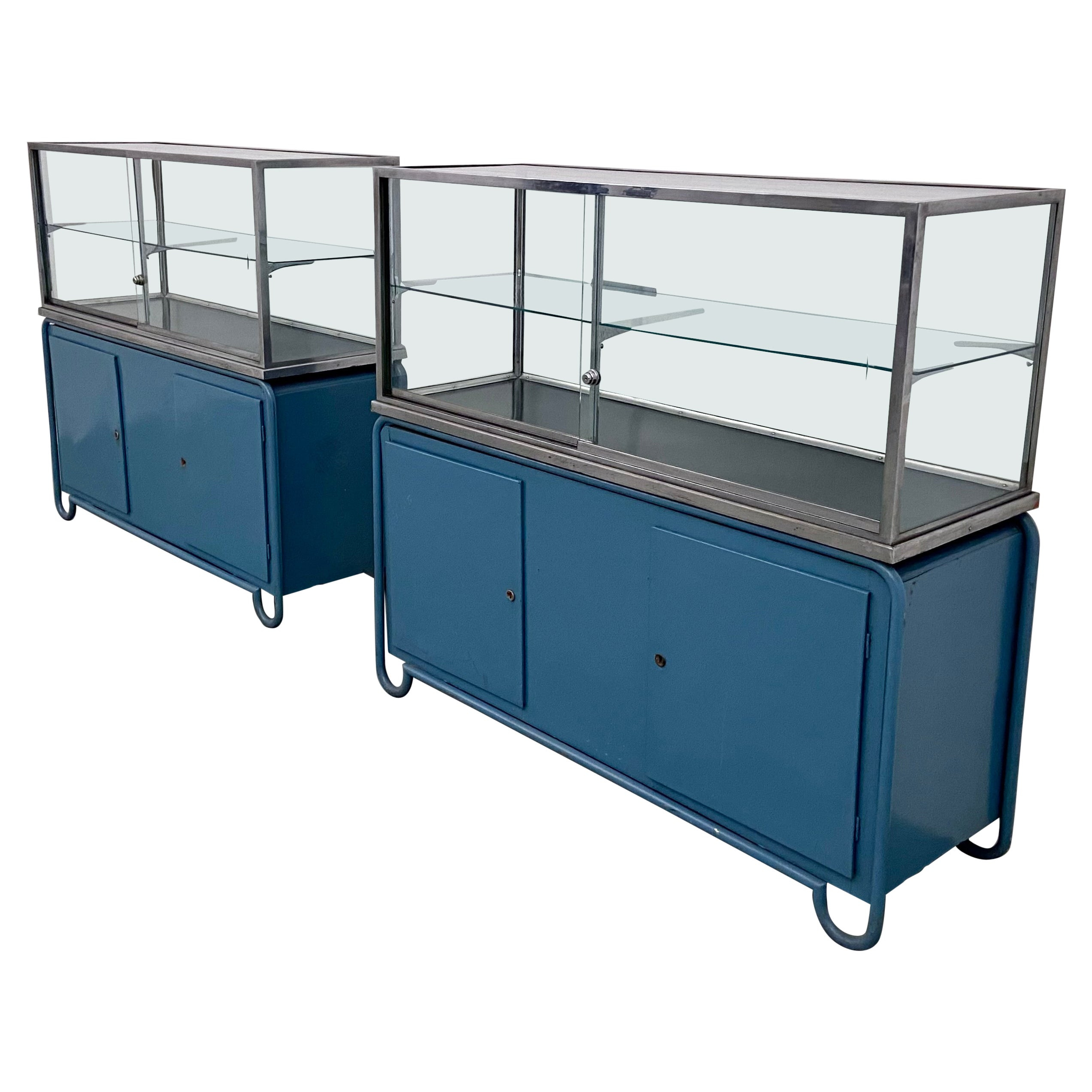 Italian Mid-Century Modern Wood And Glass Showcase Display Cabinet ... throughout How a blue metal and glass cabinet transforms living room storytelling in 2026