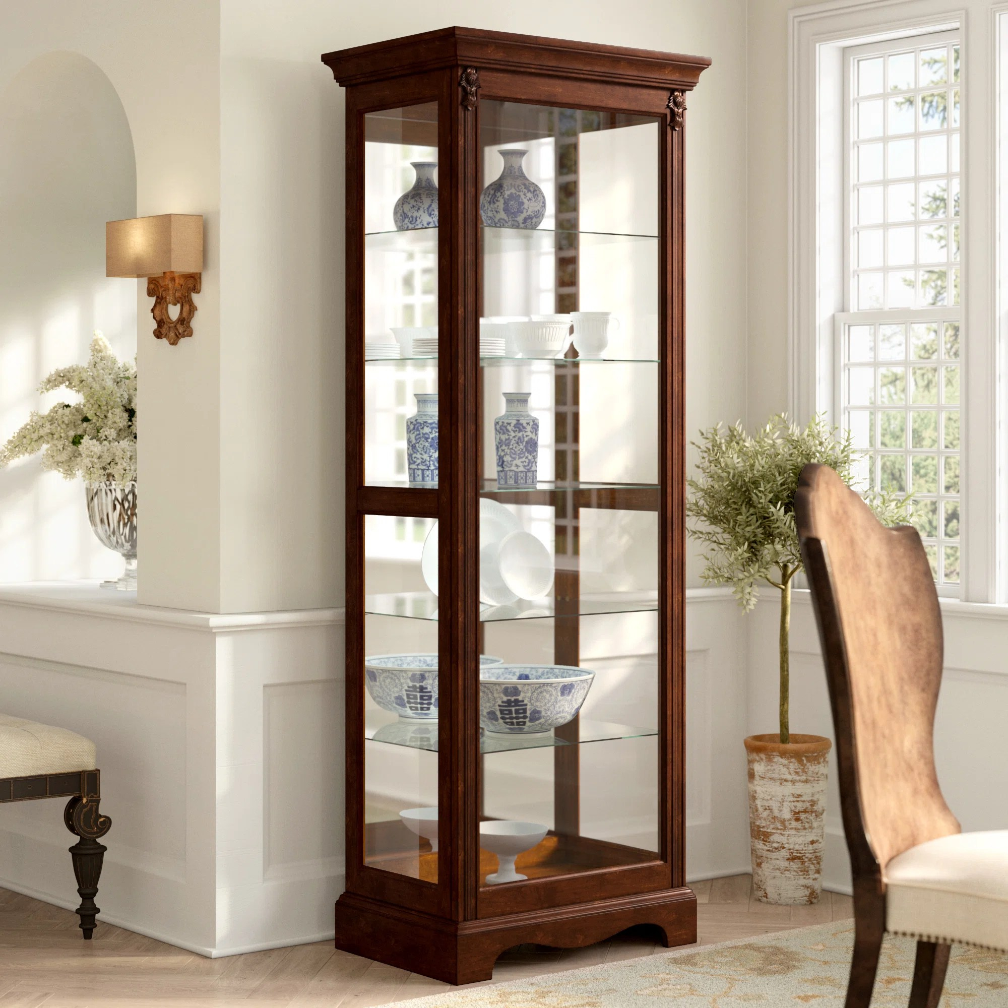 Lighted Curio Cabinets With Glass Doors - Glass Door Ideas with regard to Infinity Lighted Two Door Curio China Cabinet