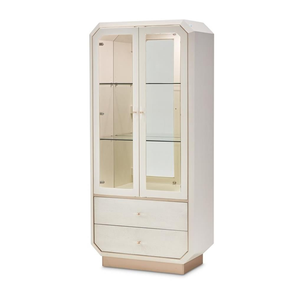 Michael Amini La Rachelle Display Cabinet With Led Lighting - Champagne ... regarding The Timeless Appeal of La Rachelle's Custom Display Solutions