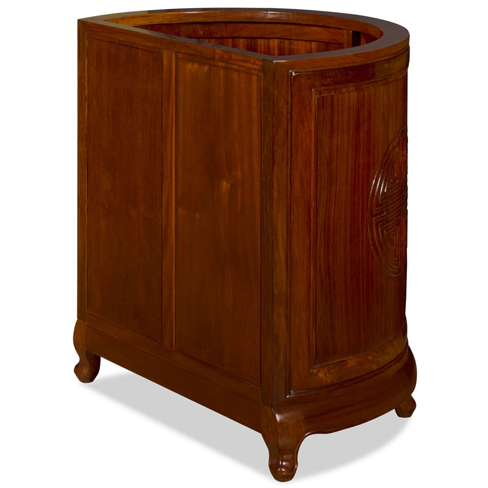 Natural Rosewood Longevity Half Moon Chinese Vanity Cabinet regarding Natural Rosewood Reveals a Story Through Its Unique Grain