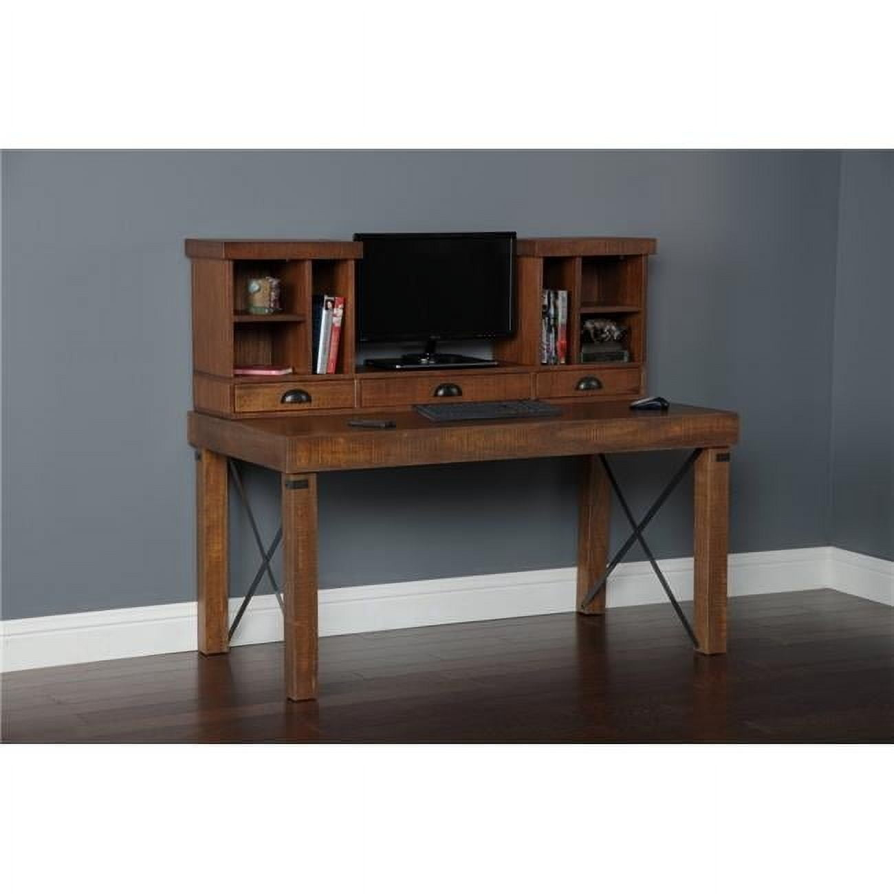 Os Home And Office Model 33220/33221 Industrial Collection Desk And ... with regard to The hidden storage benefits of adding a dual-function hutch to a small home office or dining area