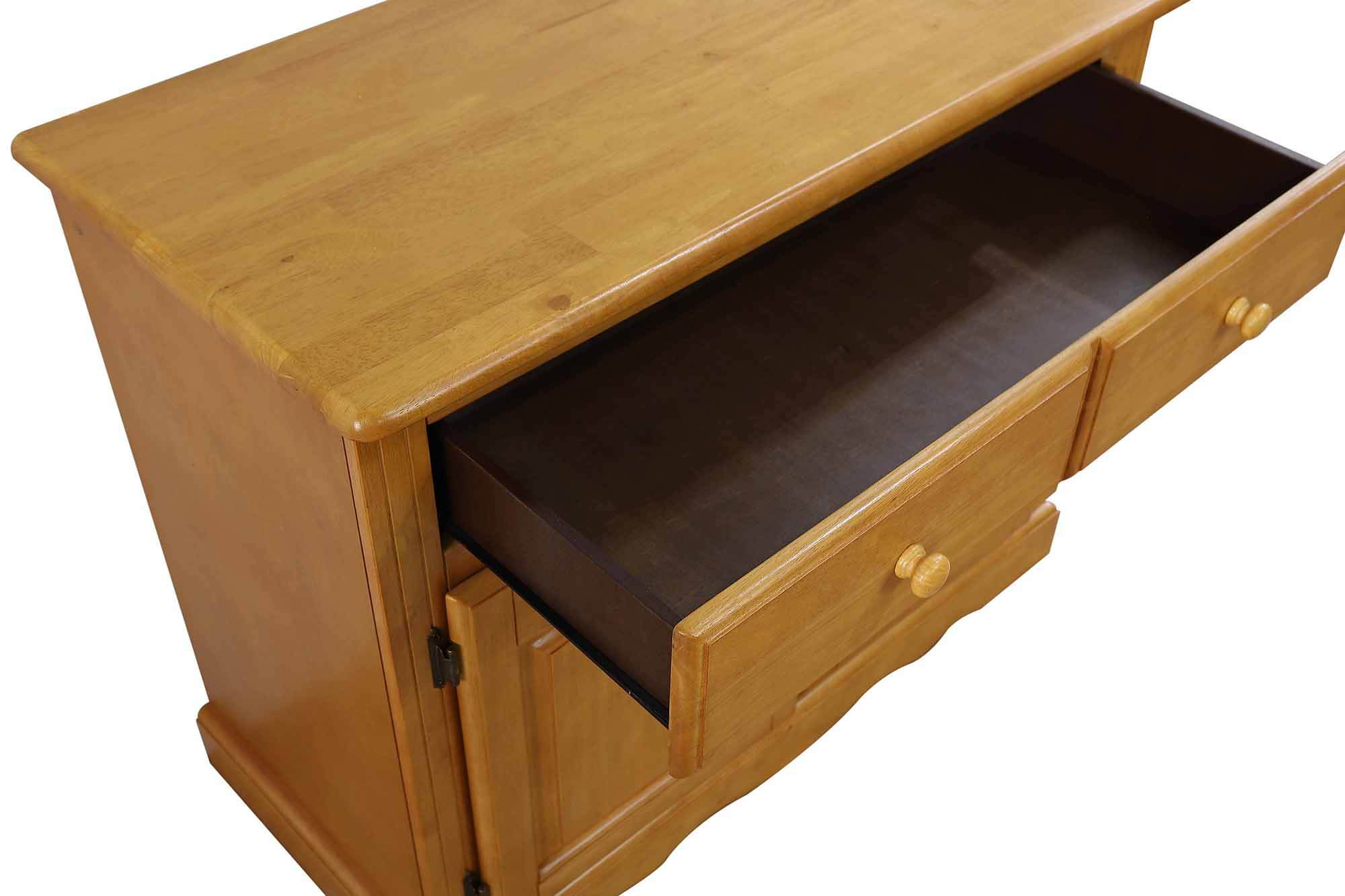 Sunset 2 Door Buffet/ Lighted Hutch – Light Oak - Sunset Trading for Sunset Trading Oak Selections Keepsake Buffet And Lighted Hutch