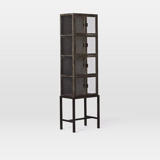 Tall Narrow Display Cabinet With Glass Doors | Americanwarmoms.org within Oriental Shabby Chic Rustic Off White Cream Lacquer Glass Cabinet Hcs5847