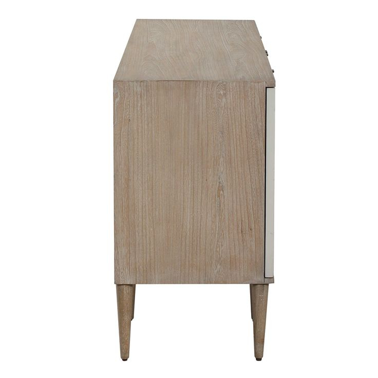 Tightrope 4 Door Cabinet | Uttermost | Modern, Buffet intended for Uttermost 25101 Tightrope 72"W 4 Shelf Wood Accent Cabinet - Natural Oak Ceruse