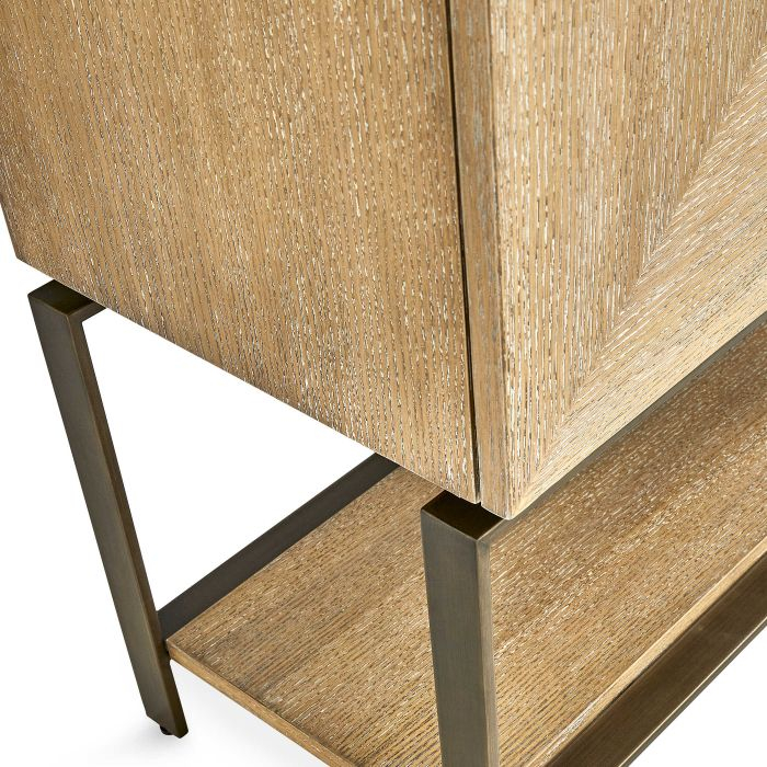 Trapezoid 6 Door Cabinet | Upscale Furniture, Uttermost Furniture ... inside Uttermost 25101 Tightrope 72"W 4 Shelf Wood Accent Cabinet - Natural Oak Ceruse