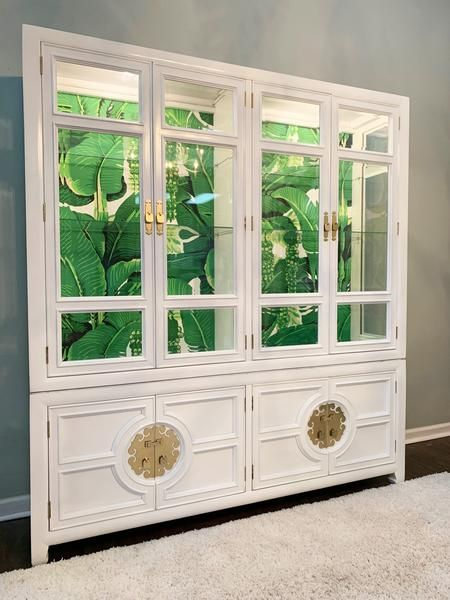 White Lacquered Asian Chinoiserie Lighted Cabinet By Century Side View ... inside Oriental Shabby Chic Rustic Off White Cream Lacquer Glass Cabinet Hcs5847